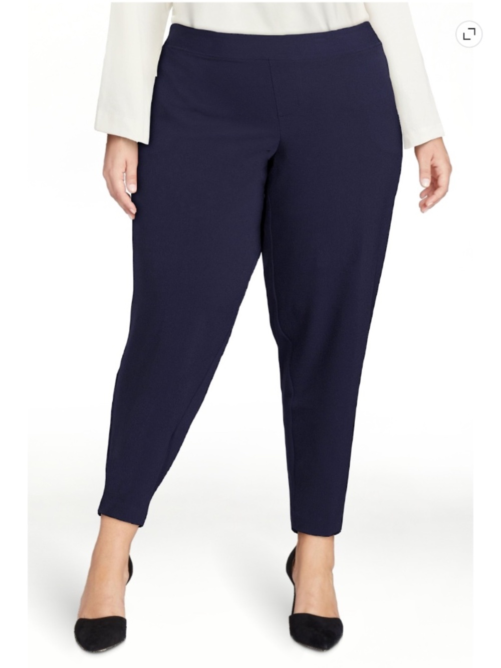 Just My Size Women’s Plus Navy Dress Pants with Tummy Control Size 1X NWT